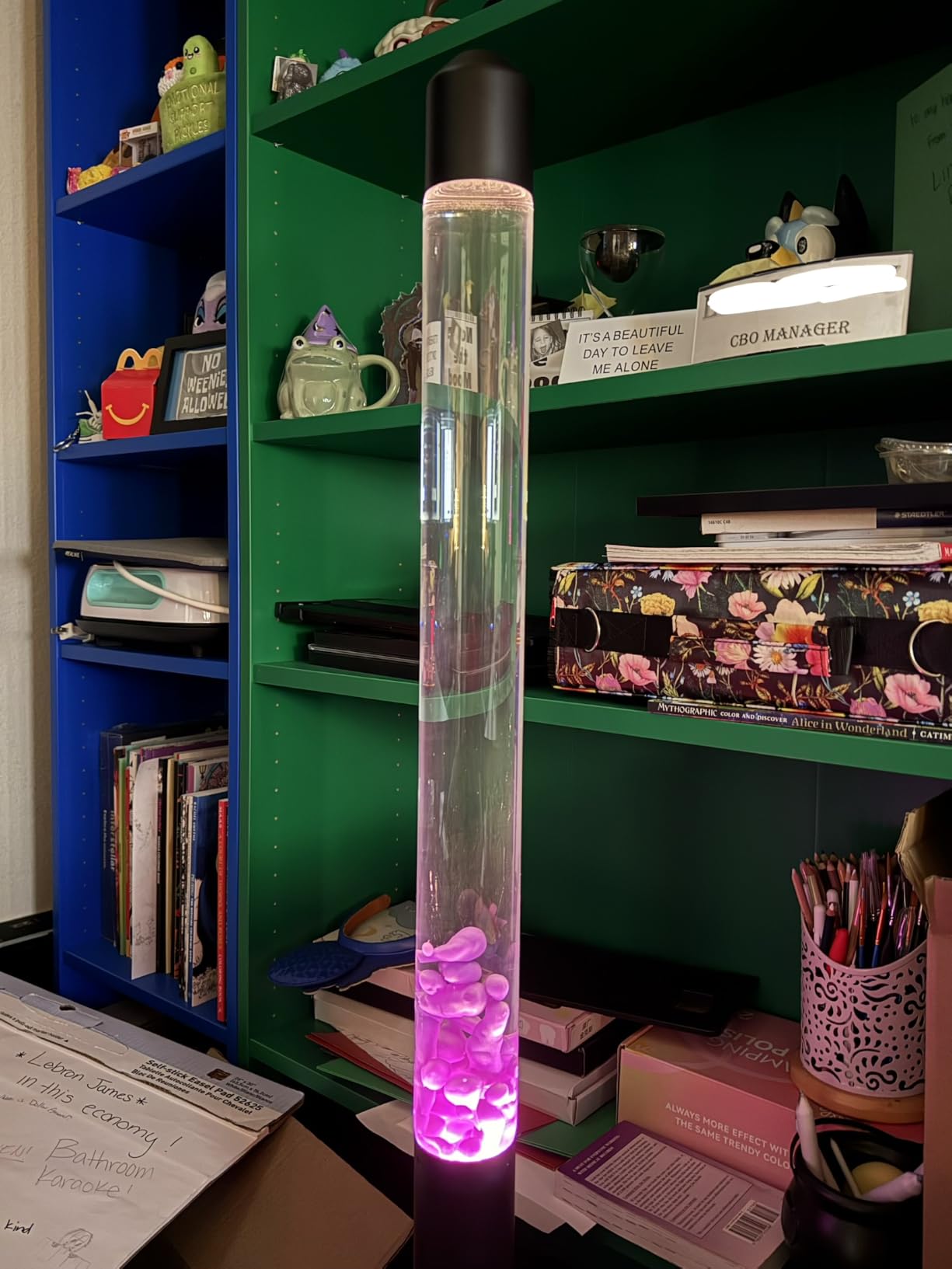 Kyzfy 47.5-Inch Liquid Motion Lamp,Magma Lamp, Mood Relaxation Light，Suitable for Home Decoration, Living Room, Office, Bedroom, café (47.5-inch red Wax) customer photo 2