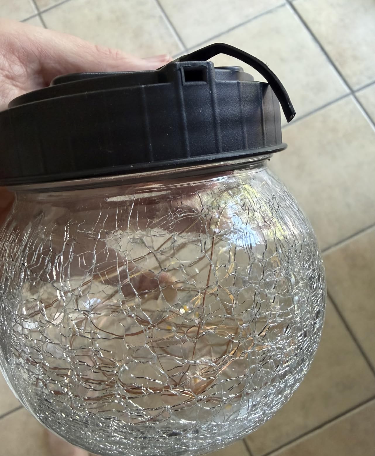 Solar Lanterns Solar Lights Outdoor Waterproof 6-Pack, Solar Powered Hanging Lights Cracked Glass Hanging Globes for Christmas Decoration, Shepherd Hook, Garden Tree Ornaments customer photo 1