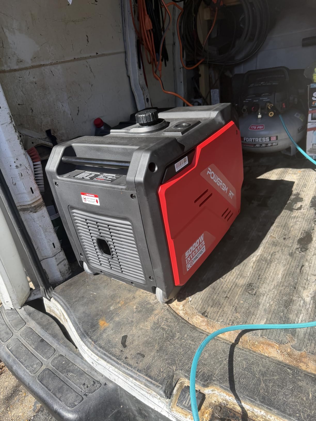 PowerSmart 4800W Portable Inverter Generator, Gas Powered Quiet with Electric Start & CO Alarm, 223cc Engine Eco-Mode Small Generator for Home Backup, Camping and RV Ready customer photo 2