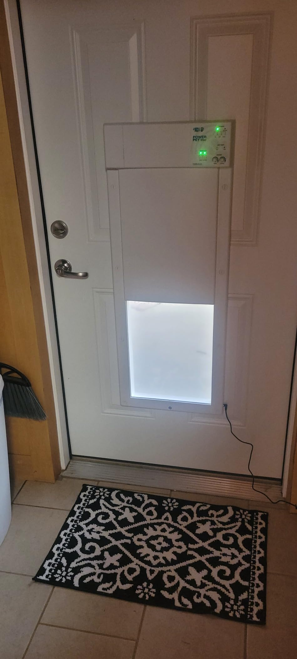 Power Pet Automatic Electronic Pet Door by High Tech Pet - Pet Operated Dog Door, High Security, Air Tight, for Large Dogs 30-100 lbs. (12 1/4