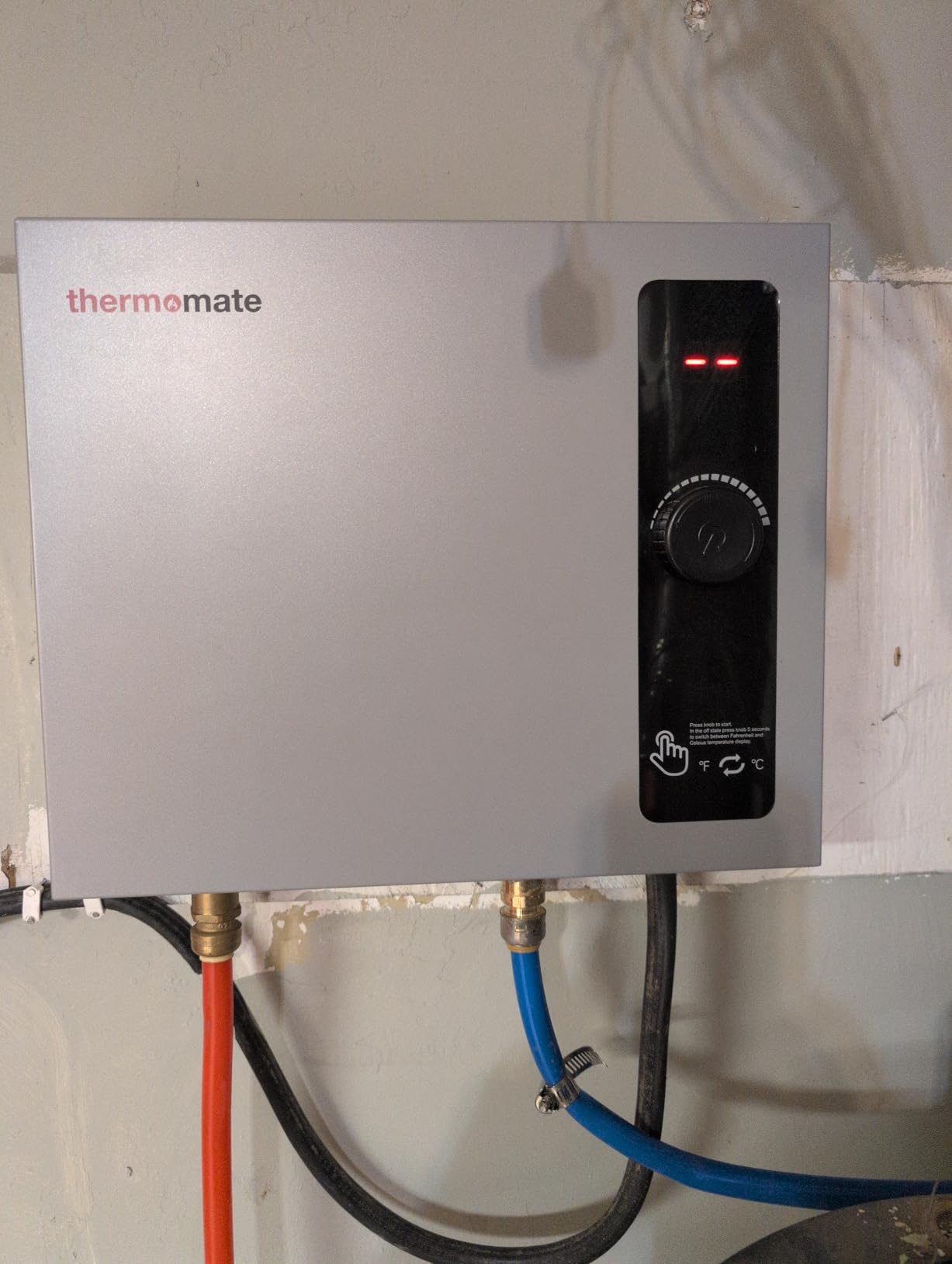 ThermoMate 24kW Tankless Water Heater Electric Up to 5.8 GPM, ETL Listed | 240 Volt On Demand Instant Endless Hot Water with Self-Modulating Digital Temperature Display for Residential Whole House customer photo 2