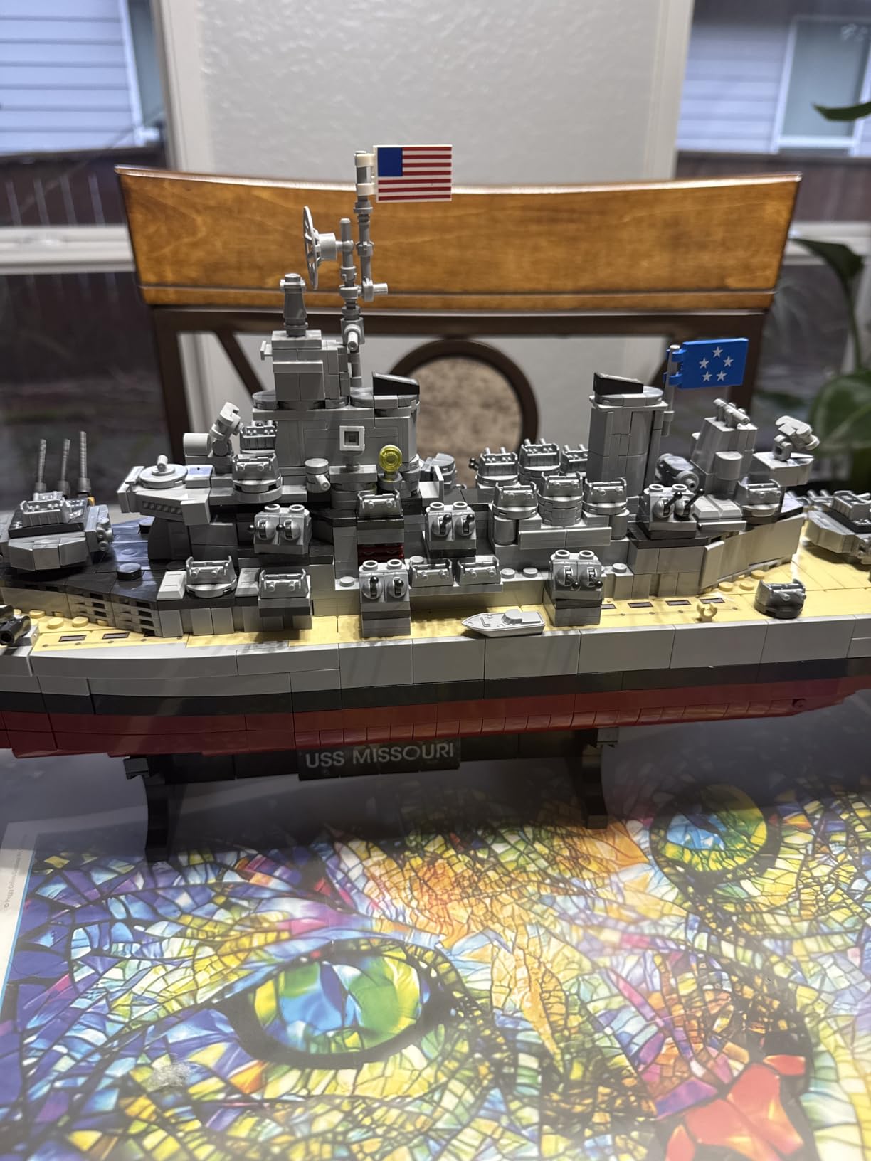 MISINI M6320 Military Series World War II Battleship Building Kit, 2228 Pieces USS Missouri Battleship customer photo 1