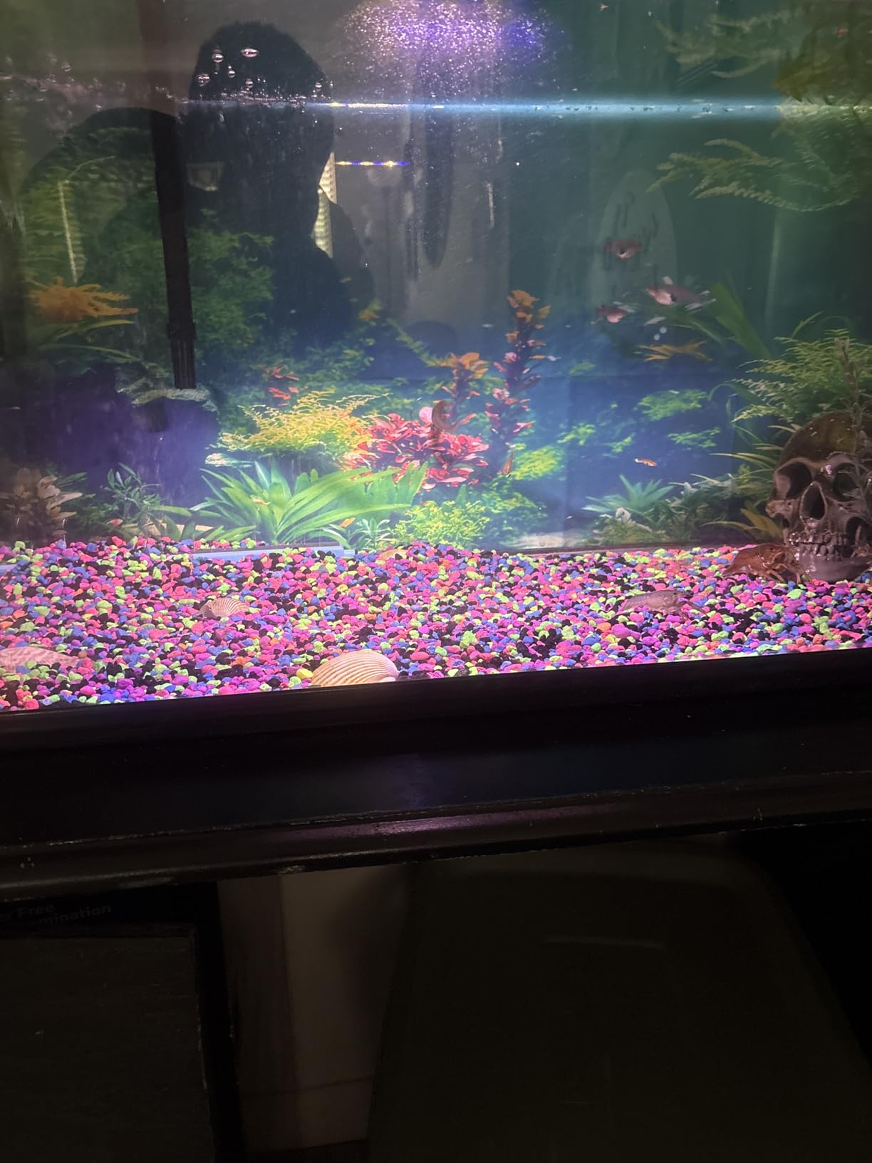 COMSUN 3 Pack Aquarium Background, 36x18 inch Polyester Cloth Fish Tank Background (Undersea Corals & Rock) customer photo 2