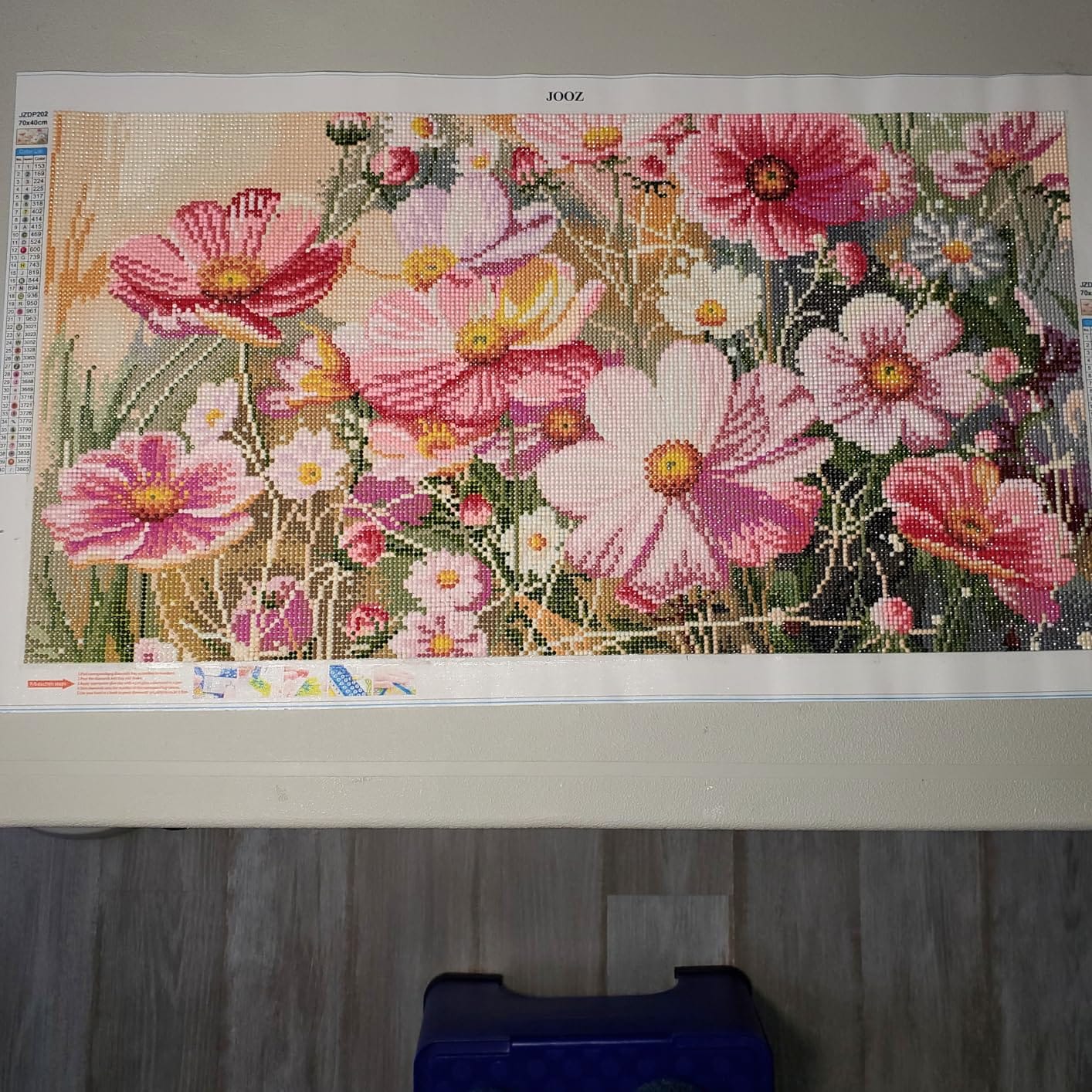 JOOZ Large Diamond Painting Kits for Adults - 5D Flowers Diamond Art Kits | Large Diamond Art Kits for Adults, Full Drill Flowers Diamond Art Painting, Gem Art Kits for Home Wall Decor, 27.5X15.7 Inch customer photo 1