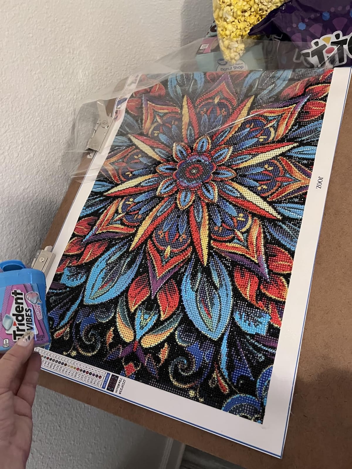 JOOZ Large Diamond Painting Kits for Adults - 5D Flowers Diamond Art Kits | Large Diamond Art Kits for Adults, Full Drill Flowers Diamond Art Painting, Gem Art Kits for Home Wall Decor, 27.5X15.7 Inch customer photo 2