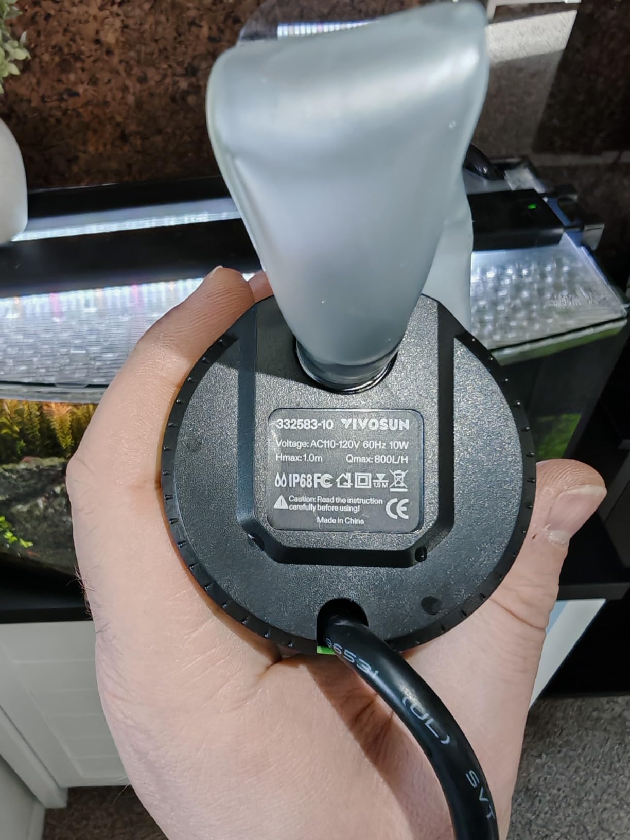 VIVOSUN 660GPH Sub Water Pump 35W for Fish Tank, Pond, Aquarium, Hydroponics customer photo 2