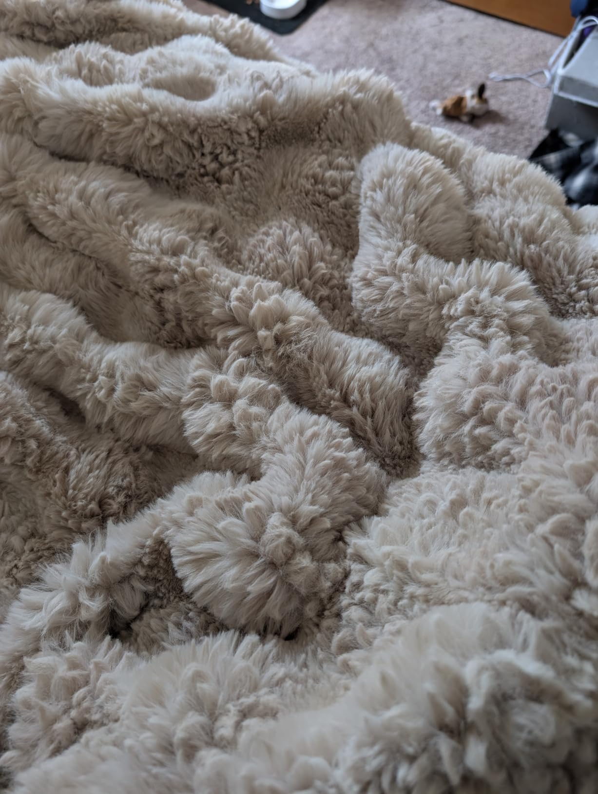 Bedsure Fluffy Bubble Faux Fur Throw XL Blanket, 50