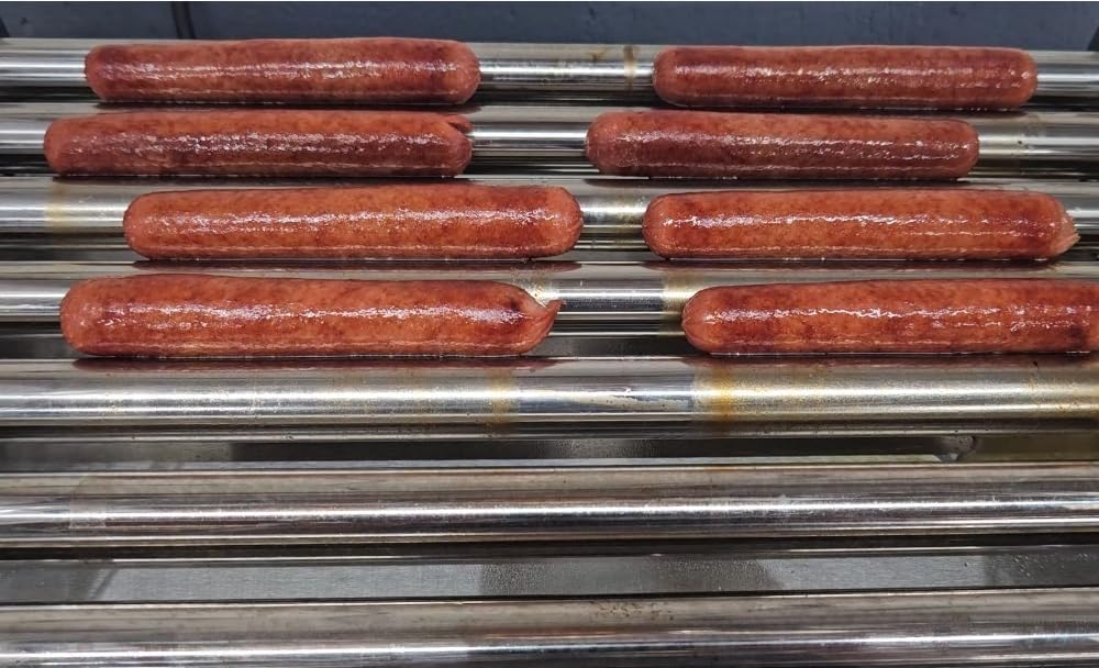 CROSSSON Hot Dog 7 Roller with Bun Warmer & Transparent Sneeze Guard, Commercial 7 Nonstick 304 Roller Grill Cooker Machine customer photo 1