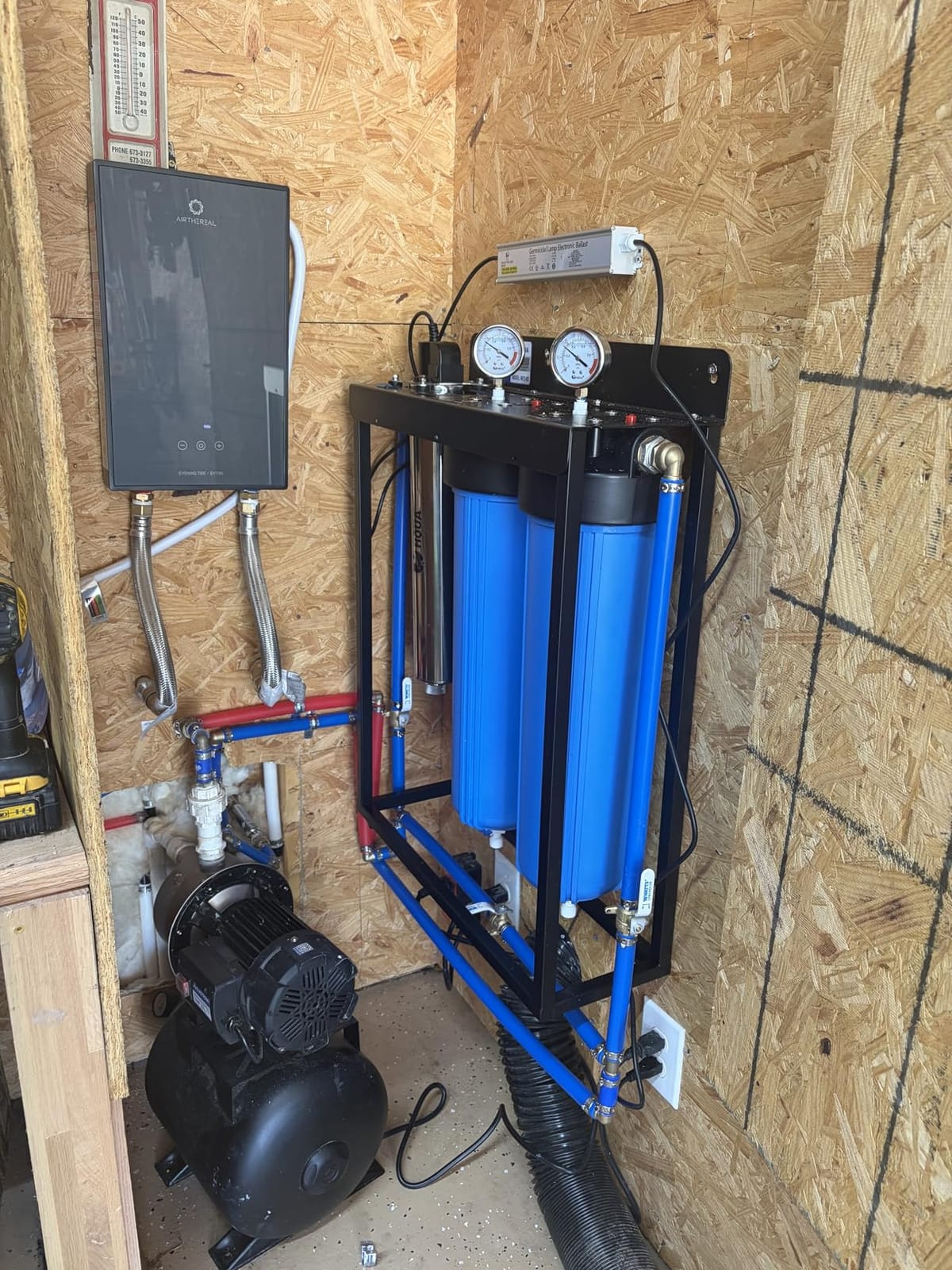 WF3-03 3-Stage Free-Standing Whole House Water Filtration System, UV Filter Included, Reduces Heavy Metals (Lead, Mercury, Arsenic, Cadmium, Chromium), PFAS, Chlorine, Sediment, Odor, and VOC's customer photo 1
