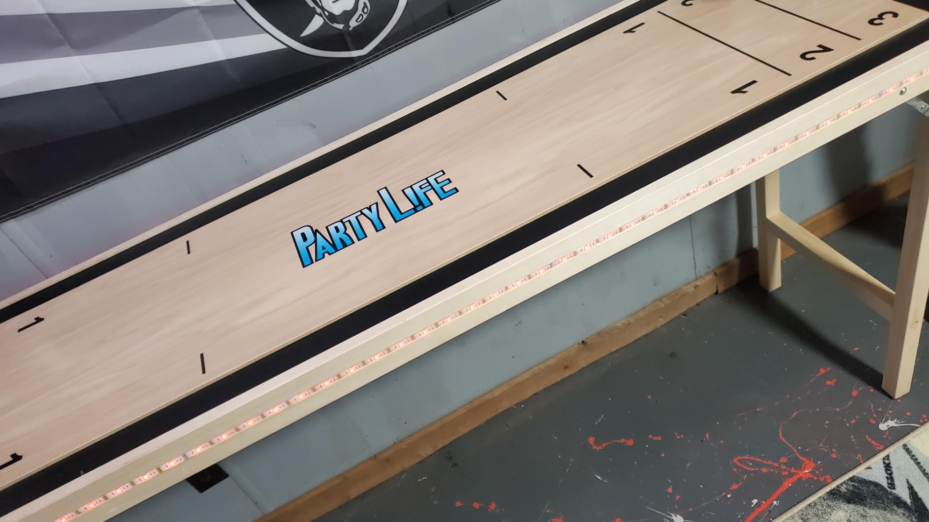 6-Foot Premium Shuffleboard Table w/Folding Legs, Pucks, and Optional LED Lights - Awesome Graphics - Choose Your Model customer photo 2