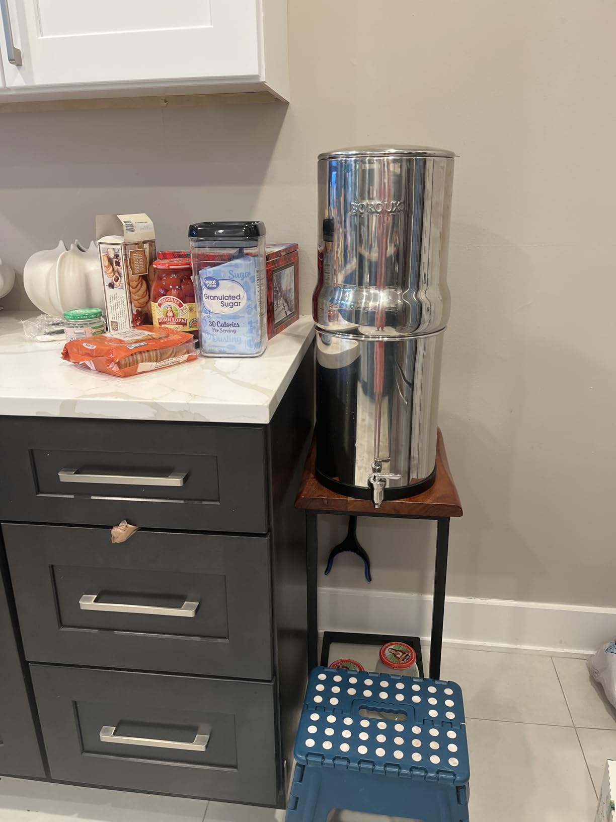 Boroux Legacy Gravity-Fed Countertop Stainless Steel Water Filter System | 3 Gallons with 2 Authentic Black Foundation Filters customer photo 2