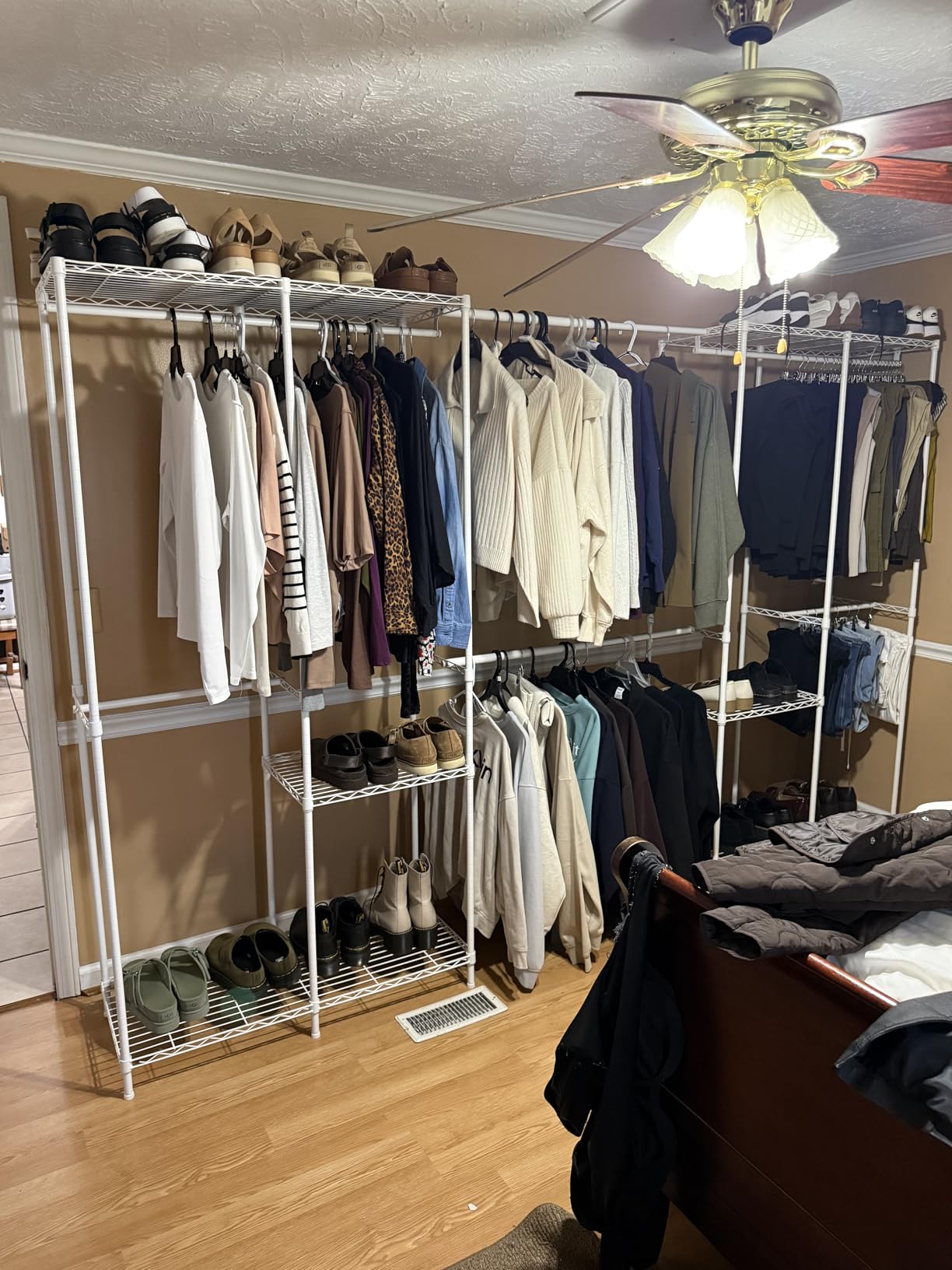 Higeego H5 Pro Heavy Duty Clothes Rack, Black Expandable Clothing Rack | Clothing Rack for Hanging Clothes, Freestanding Closet Organizer System with Expandable Hanger Rods, Portable Closets customer photo 1