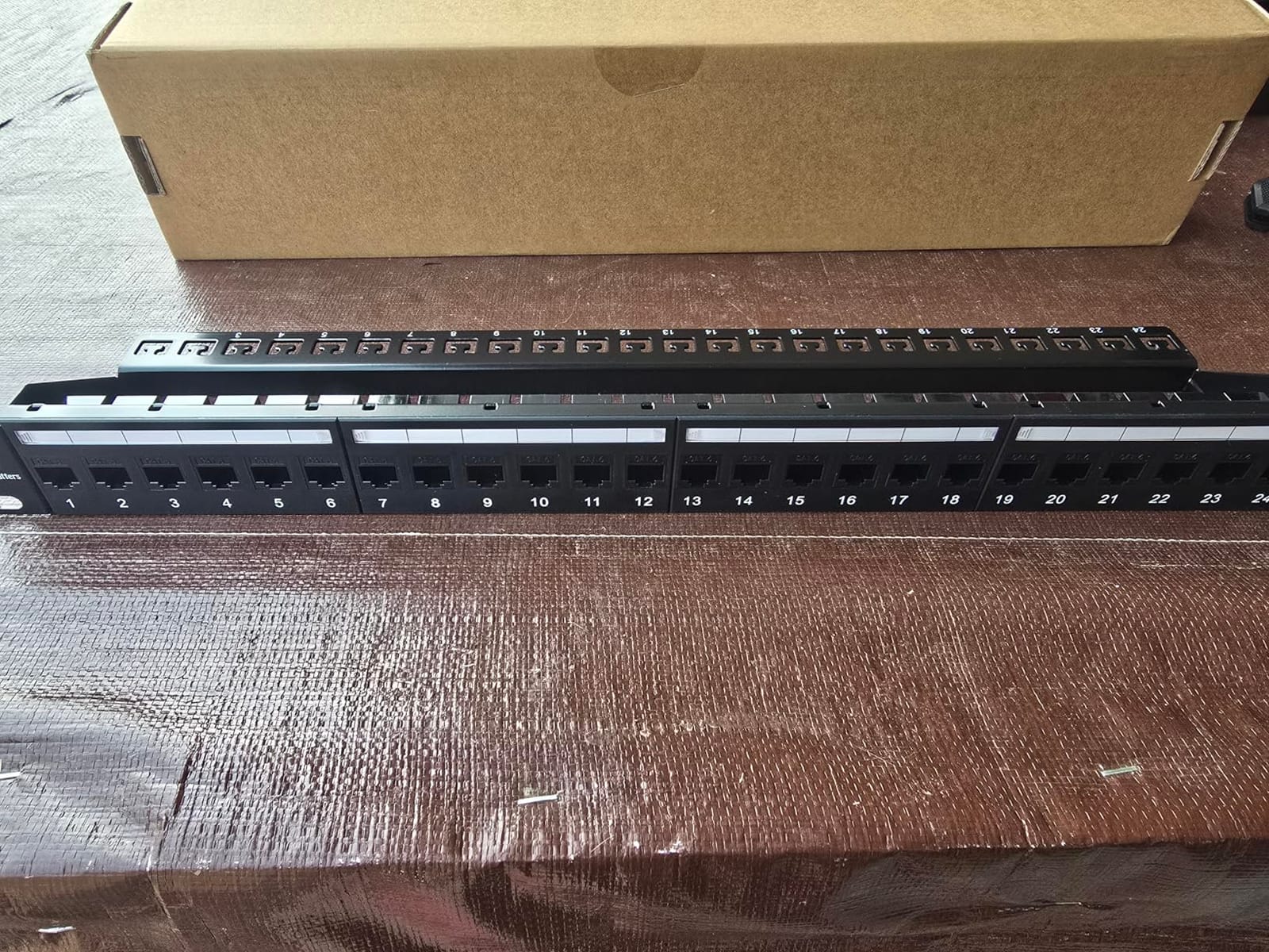 Cable Matters 10Gbps 1U 24-Port Cat6 Ethernet Patch Panel | 19-Inch, Inline Keystone, Cable Management Bar, Rackmount or Wall Mount Network Patch Panel customer photo 2