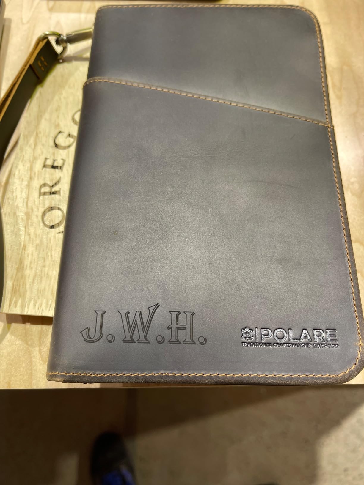 Polare Full Grain Leather Passport Holder Cover Case for Men and Women RFID Blocking Family Travel Wallet Holds 6 Passports (Dark Brown with AirTag Slot) customer photo 2