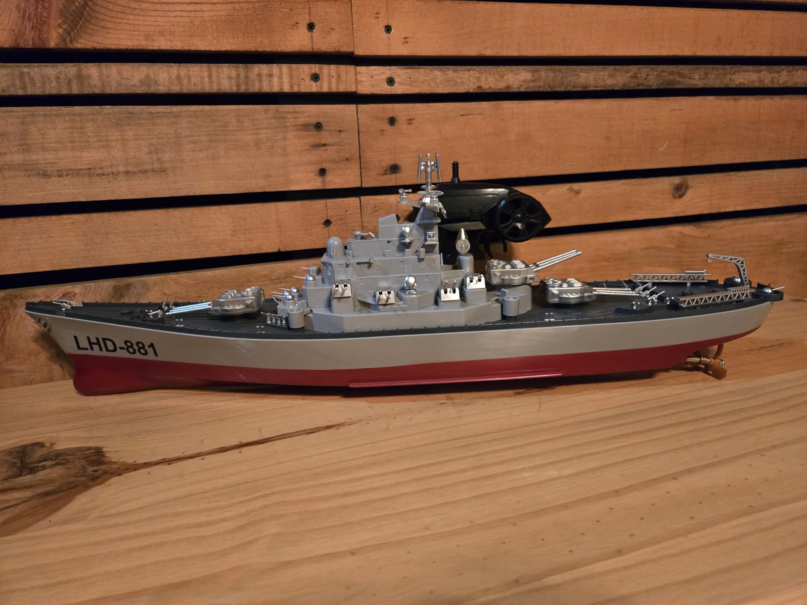 GoolRC Remote Control Warship RC Military Battleship, 1:390 Scale Remote Control Boat for Lakes and Rivers, 2.4GHz RC Armed Cruiser Boat Model with Low Battery Alarm and 2 Batteries for Adults customer photo 2