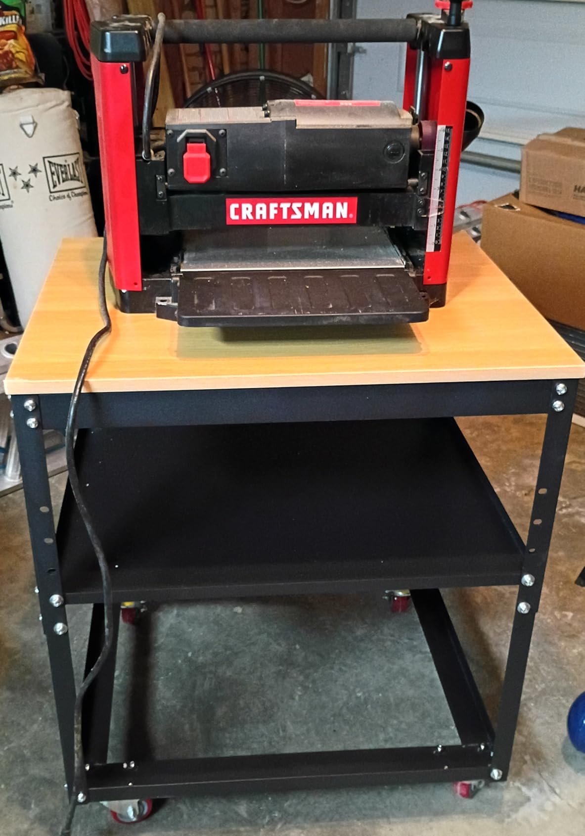 Planer Stand,500 lbs Load Capacity Planer Table with Wheels, Height Adjustable Power Tool Stand, for Most Planers, Saws, Bench-top Machines, Power Tools customer photo 2