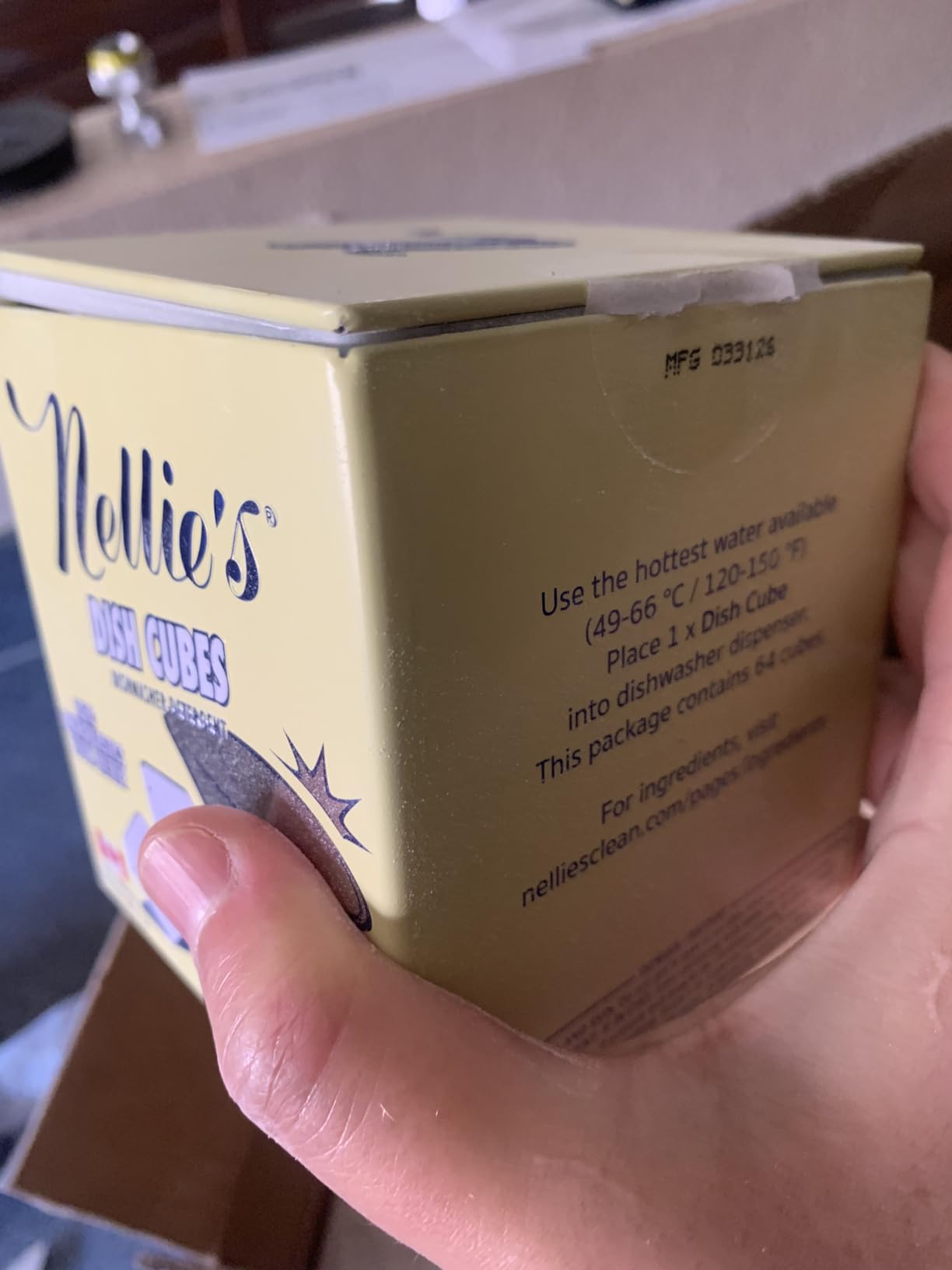 Nellie's Dish Cubes | Dishwasher Detergent | 64 Loads | Made in Canada | Cube is the New Pod. Septic-Safe, Phosphate-Free & Unscented, Reusable Tin, Hard Water Friendly customer photo 2