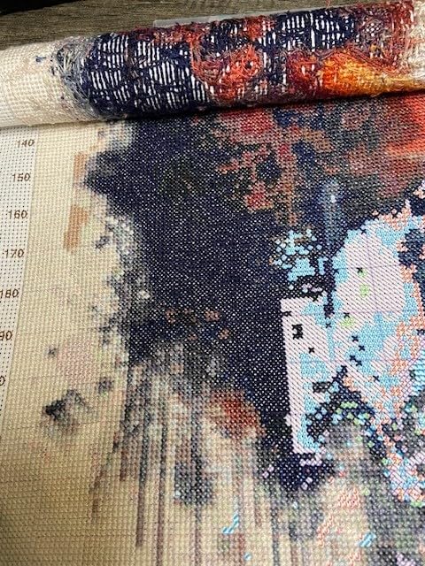 Moohue Stamped Cross Stitch Kits for Adults 14 Count Printed Cross Stitch Kits for Beginners Animal Bear Forest Waterfall Cross Stitch Patterns Needlepoint kit customer photo 1
