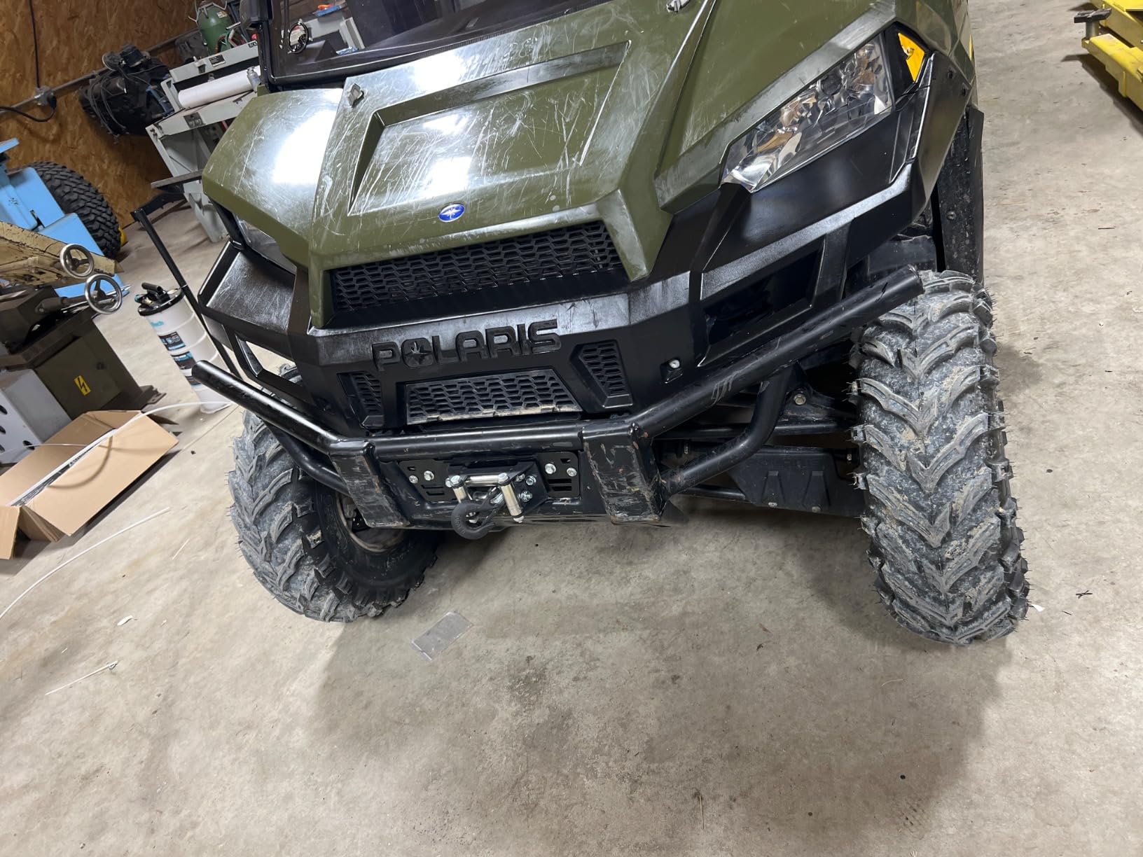 Winch Mount Compatible with Polaris Ranger UTV 570 900 1000 Full Size | Front Winch Bracket Replacement for Polaris Ranger Crew XP Pro XD Replaces 101345 for Gravely Atlas JSV UTV Models customer photo 2