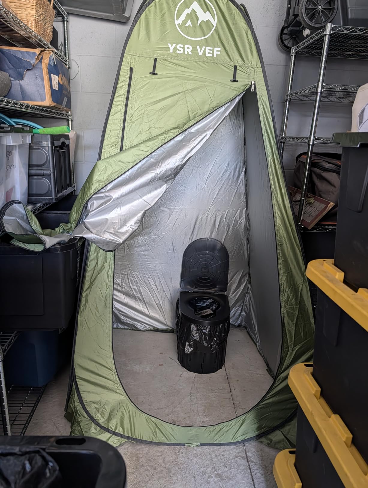 Camping Toilet with Pop-Up Privacy Tent and Liquid Waste Gel, Portable Toilet for Camping with Large Tent, Ergonomic Potty Provides Enhanced Comfort, Suitable for All Ages customer photo 1