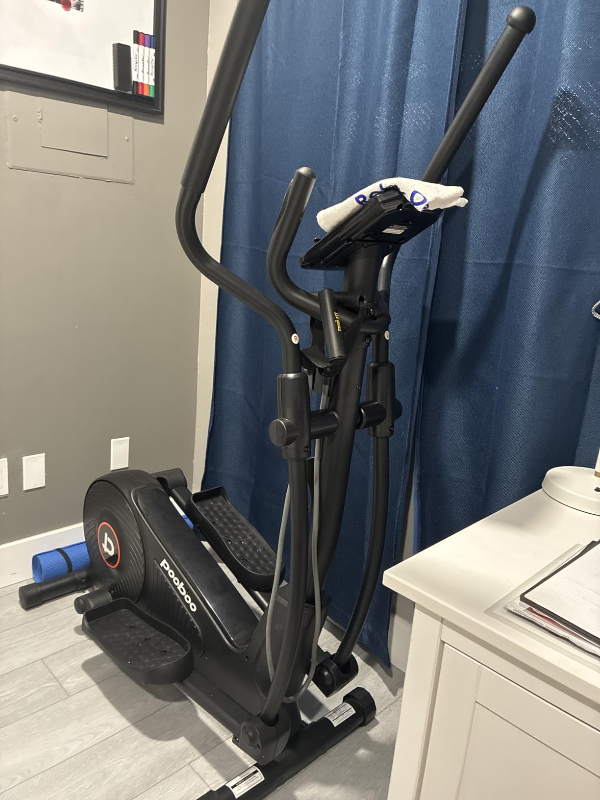 pooboo Elliptical Machine, Elliptical Exercise Machine with 16-Level Resistance & Quiet Magnetic Driving System, Elliptical Machine for Home with LCD Monitor, 15.5-17IN Stride, 350LBS Weight Capacity customer photo 1