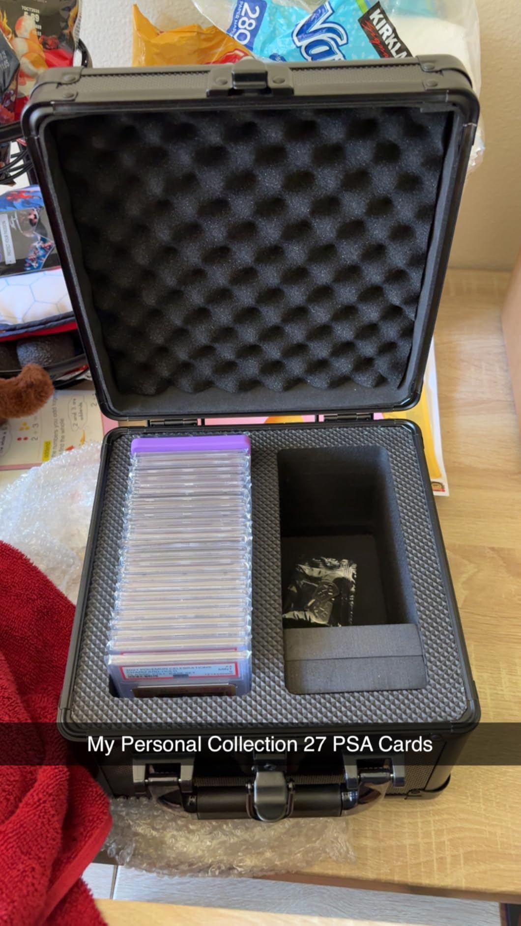 KAGSWAMO Graded Card Storage Box, Holds 60+ PSA Slab Card Case for Graded Cards Sports Cards, Baseball Trading Card Case Holder Fits PSA, CSG, BGS and Top Loaders customer photo 2