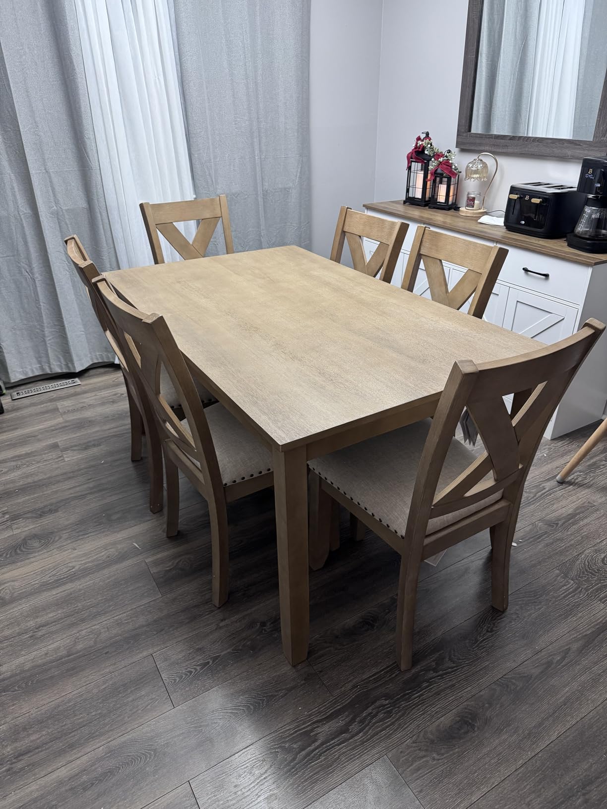 Signature Design by Ashley Blondon 7-Piece Wood Dining Table Set for 6 customer photo 2