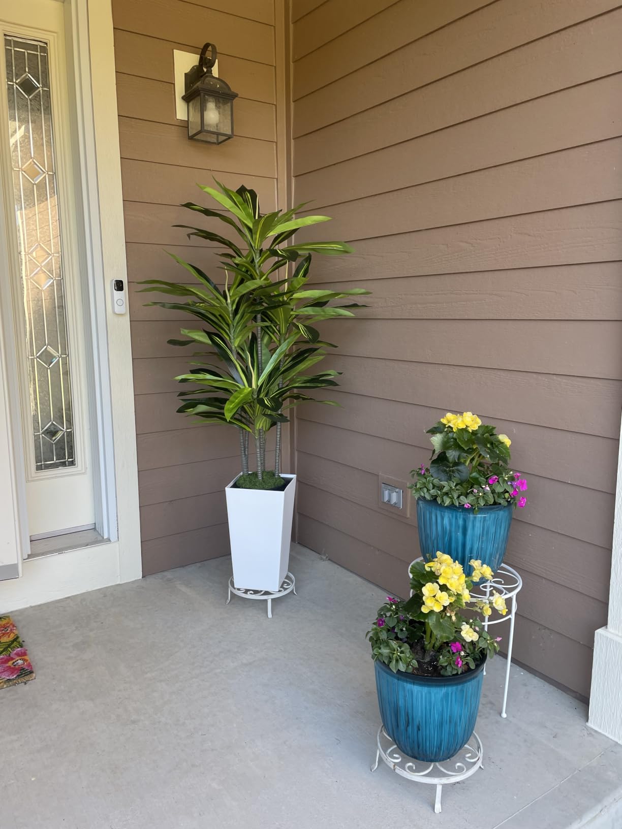 ASTIDY Artificial Plant 5FT Dracaena Fake Tree with White Tall Planter customer photo 1