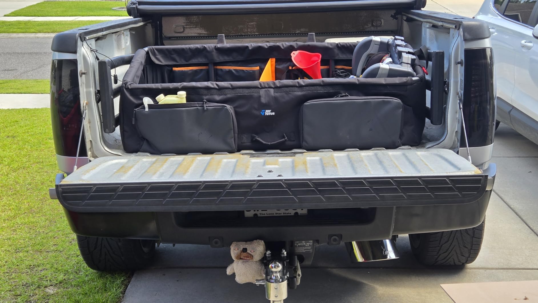 JOYTUTUS Truck Bed Cargo Box Organizer for Pickup, Truck Bed Cargo Bag, Storage Organizer Carrier Accessories for Groceries, Golf, Easily Slide in and Out, Easy Access customer photo 1
