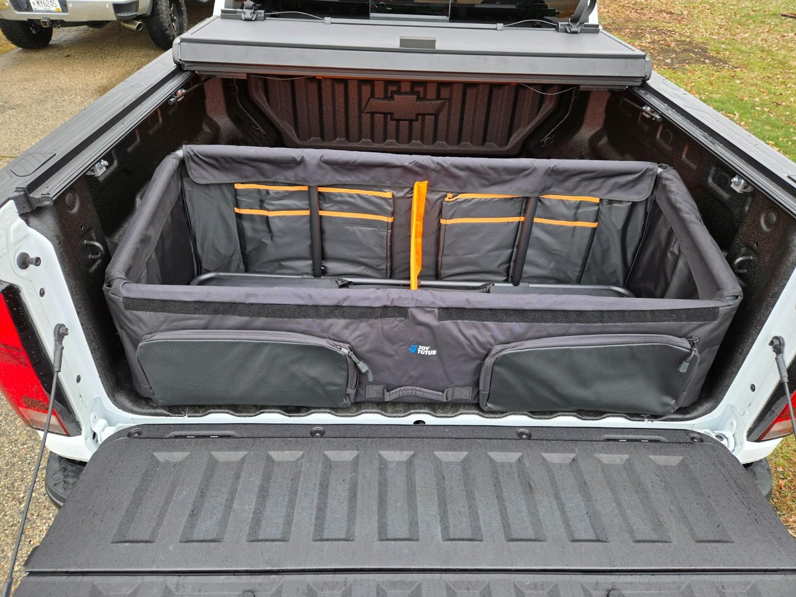 JOYTUTUS Truck Bed Cargo Box Organizer for Pickup, Truck Bed Cargo Bag, Storage Organizer Carrier Accessories for Groceries, Golf, Easily Slide in and Out, Easy Access customer photo 2