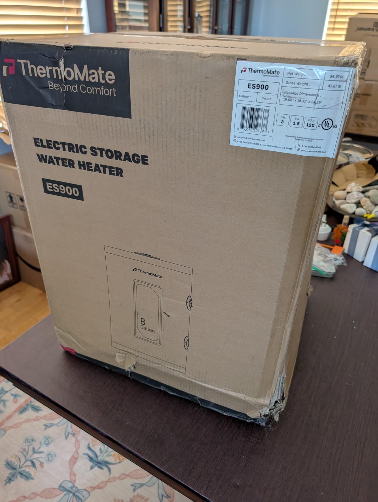 ThermoMate Tank Water Heater Electric, 18 Gallon Small Point of Use Residential Hot Water Heater for Washing & Shower, 120Volt 1500W Compact, Adjustable Thermostat, UL Listed customer photo 2