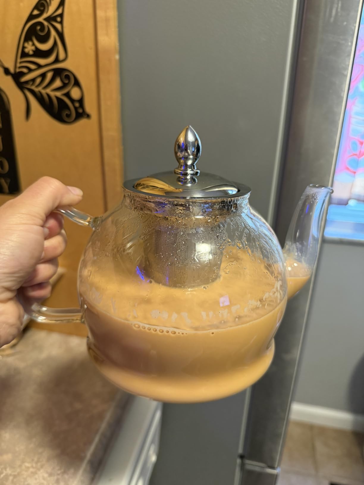 HIWARE 1500ml Glass Teapot with Removable Infuser, Stovetop Safe Tea Kettle, Blooming and Loose Leaf Tea Maker Set customer photo 2