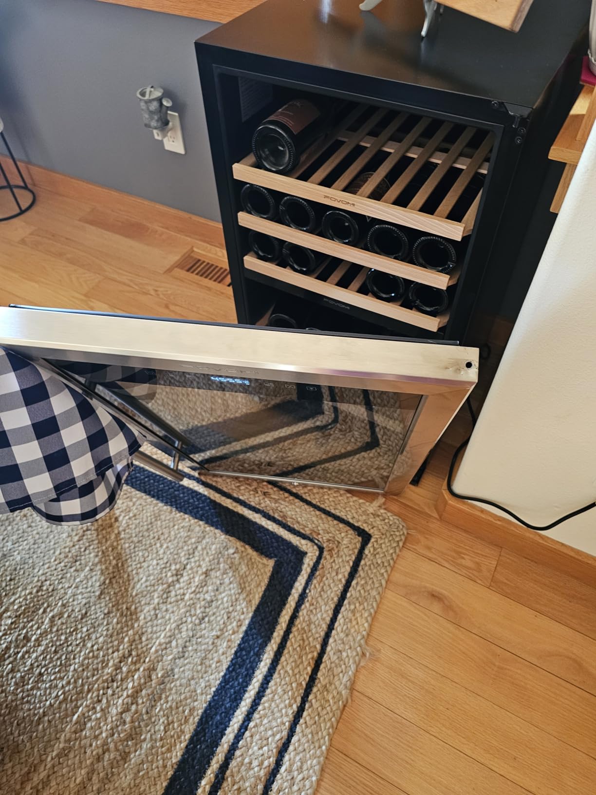 Wine Fridge 52-Bottle Wine Cooler Refrigerators Dual-Zone | Freestanding Compressor Cooling, with 41-68F customer photo 2