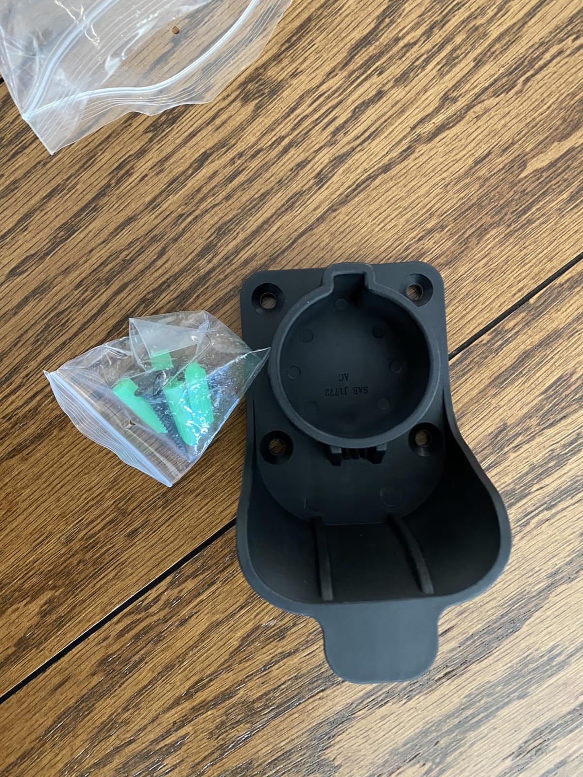 MECMO EV Charger Holder SAE J1772 Wall Mount Charging Cable Hanger Organizer, Nozzle Holster Dock Electric Vehicle EVSE PHEV Car Plug Space Saving Garage Wall Connector customer photo 1