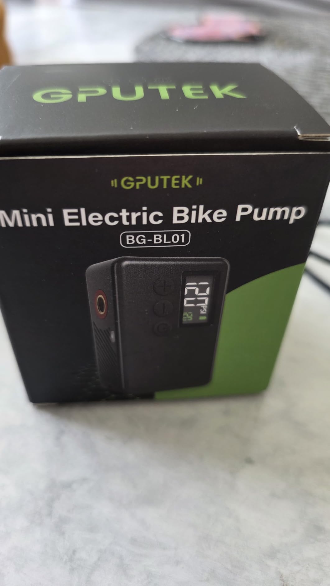 GPUTEK Mini Bike Pump Electric for Presta and Schrader Valves Bicycle Tire | Fast Inflate, Portable, 120 PSI Air Pressure, with Digital Gauge for Road Bike, Mountain Bike, E-Bike customer photo 2