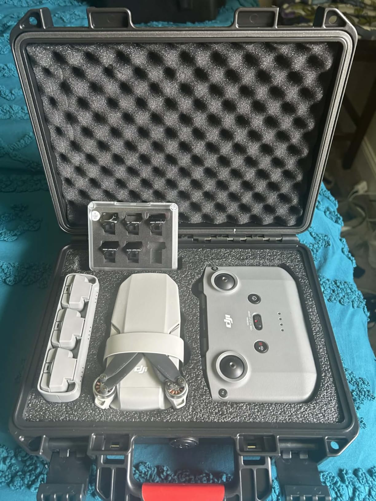 Hard Case for DJI Mini 4K Drone: Waterproof Travel Box for DJI Mini 2/SE | for DJI Mini 4k/Mini 2 /2 SE Fly Combo, With Custom Foam, Large for Drone, Battery, Charger, Cable Accessories (Case Only) customer photo 1