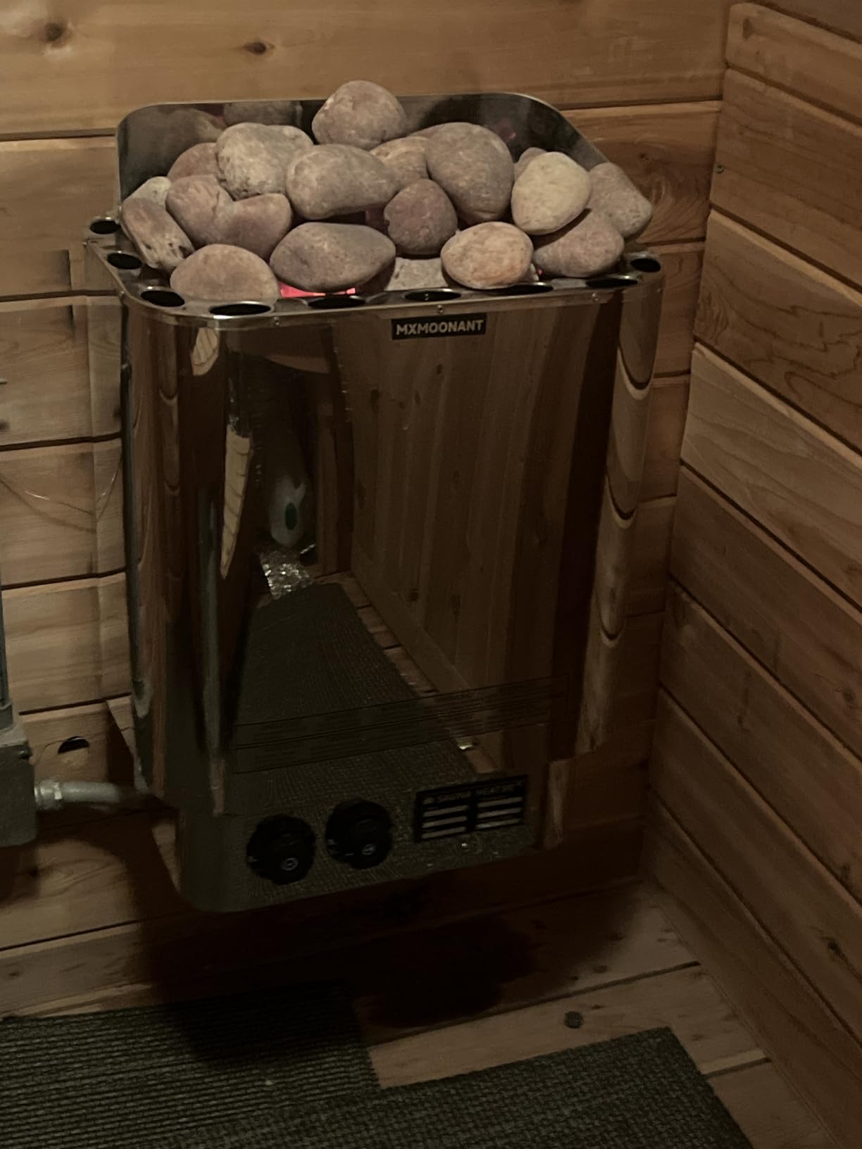 Mxmoonant Sauna Heater, 9KW 220V Electric Sauna Heaters Dry Sauna Bath | Internal Knob Control, 86-230℉ Temp Range, Max. 425 Cu.ft Sauna Room customer photo 1