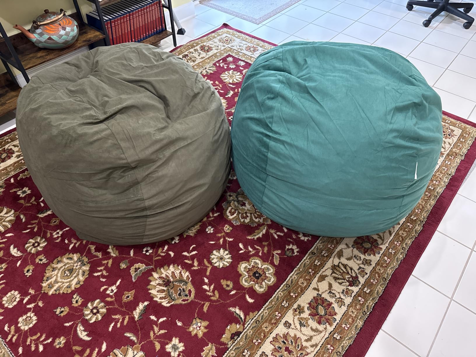 Big Joe Fuf 5Ft Oversized Foam Bean Bag Chair with Removable Cover for Kids, Teens, Adults, Vanilla Latte, Corded Plush, 5 Foot Large Reading and Gaming Seat customer photo 2