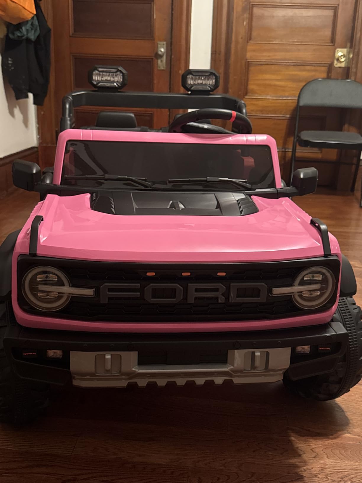 First Ride On 24V Ride on Toys for Big Kids, Licensed Ford Bronco Raptor 2 Seater Ride on Cars with Remote Control, Ride on Truck w/ 4-Wheeler Suspension, 3 Speeds, Led Lights, Bluetooth (24V, Pink) customer photo 2