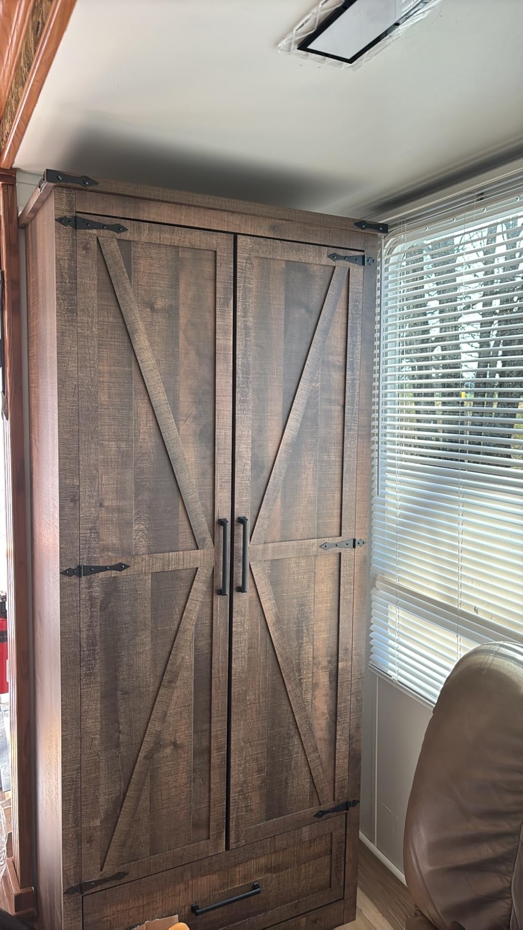 JXQTLINGMU Farmhouse Kitchen Pantry Cabinet - 72