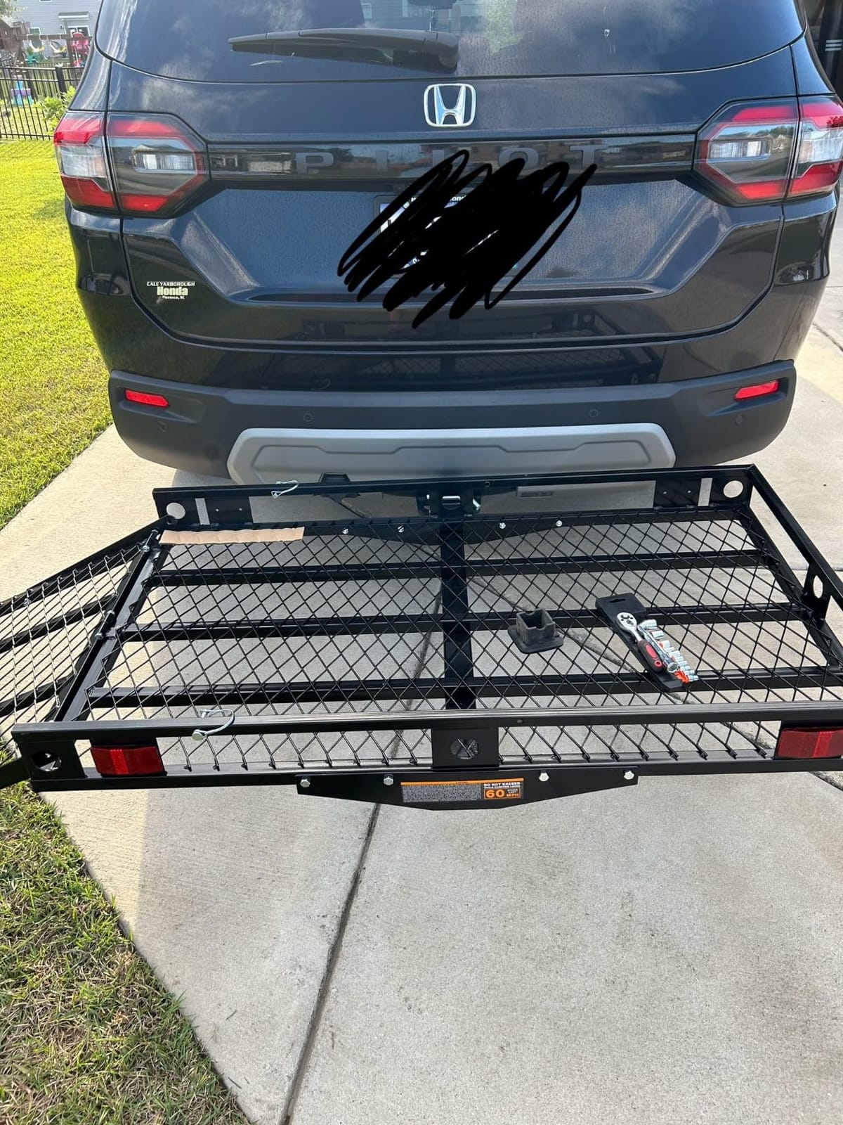 Mobility Scooter Carrier, 500 LBS Capacity Wheelchair Carrier Hitch Mount with Foldable Ramp, Stabilizer & Straps, Heavy-Duty Hitch Carrier for Mobility Scooter, Lawn Mower & Snow Blower customer photo 2