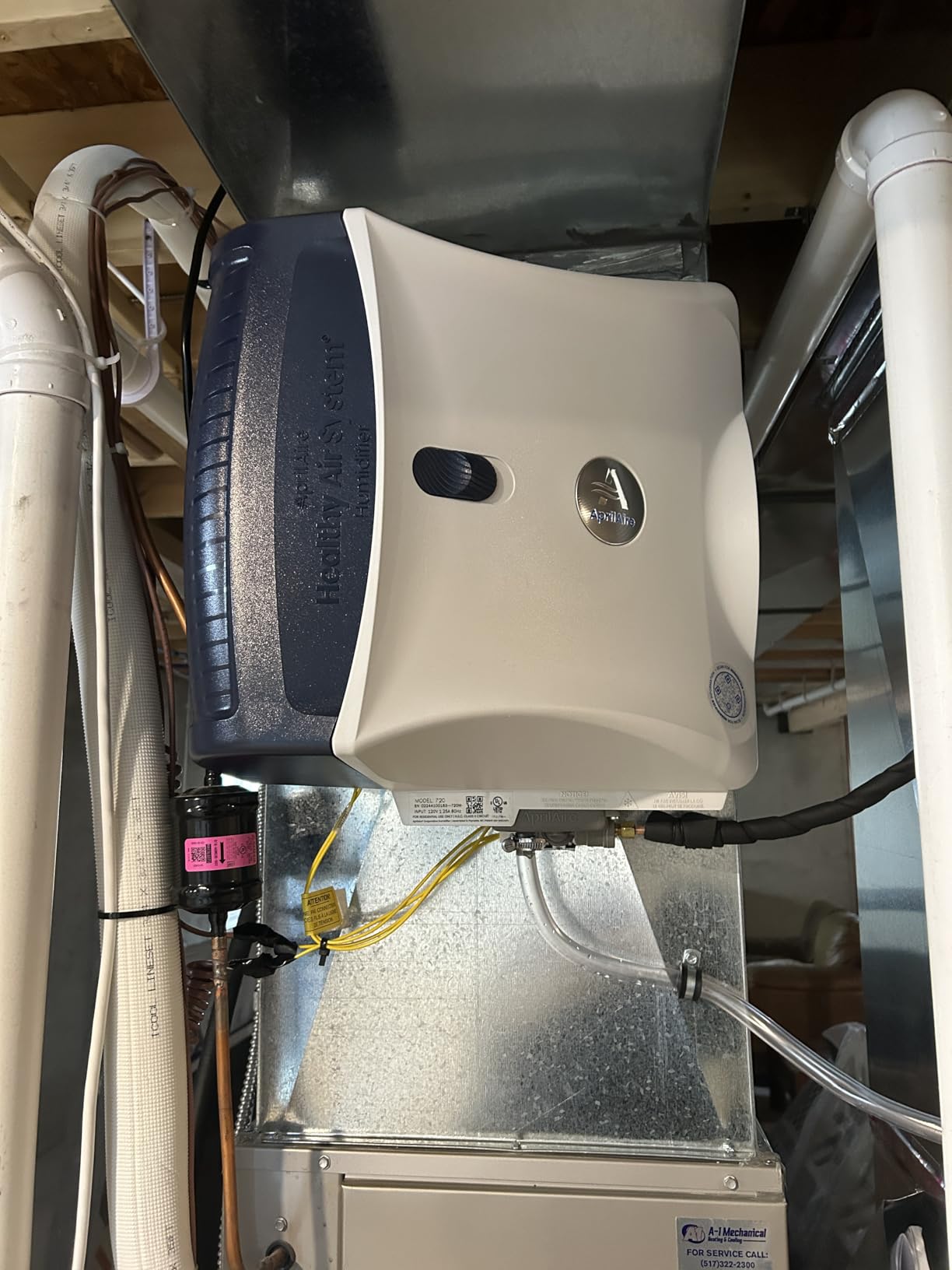 AprilAire 720M Whole-House Fan-Powered Evaporative Humidifier - 21 Gallons Per Day, Water Saving With Manual Control for up to 6,250 Sq. Ft., Part of the AprilAire Healthy Air System customer photo 1