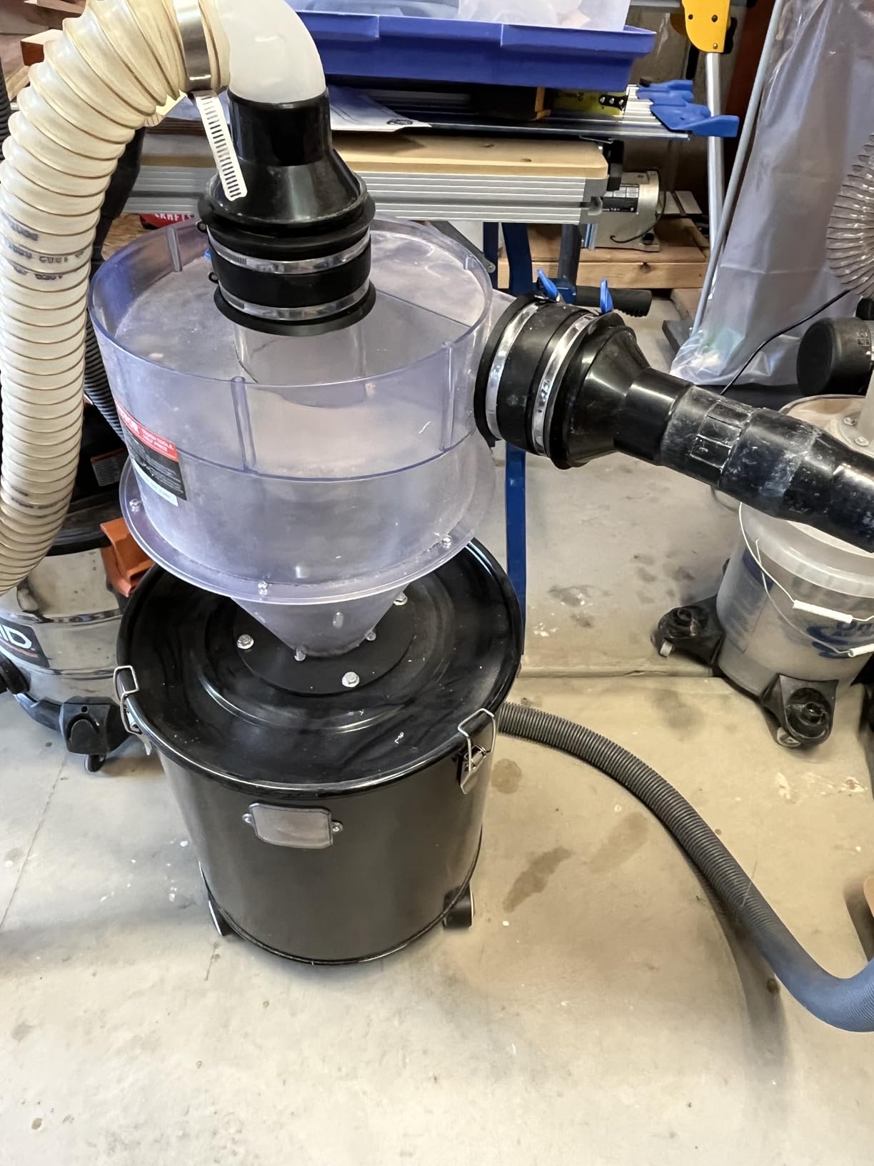 VEVOR Cyclone Dust Separator with Metal Tank, 4