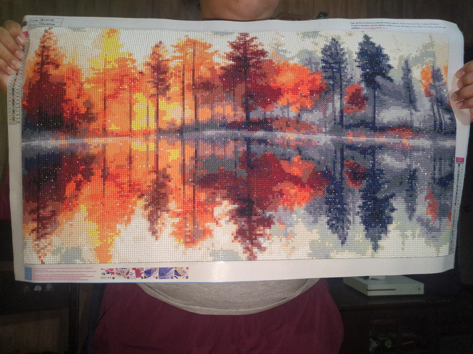 igoodom Large Diamond Art Kits for Adults, DIY Landscape Wall Decor | Large Diamond Painting Kits - Perfect for Home Decor, Holiday Gifting, And Relaxing DIY Crafting 27.6x15.7inch customer photo 2