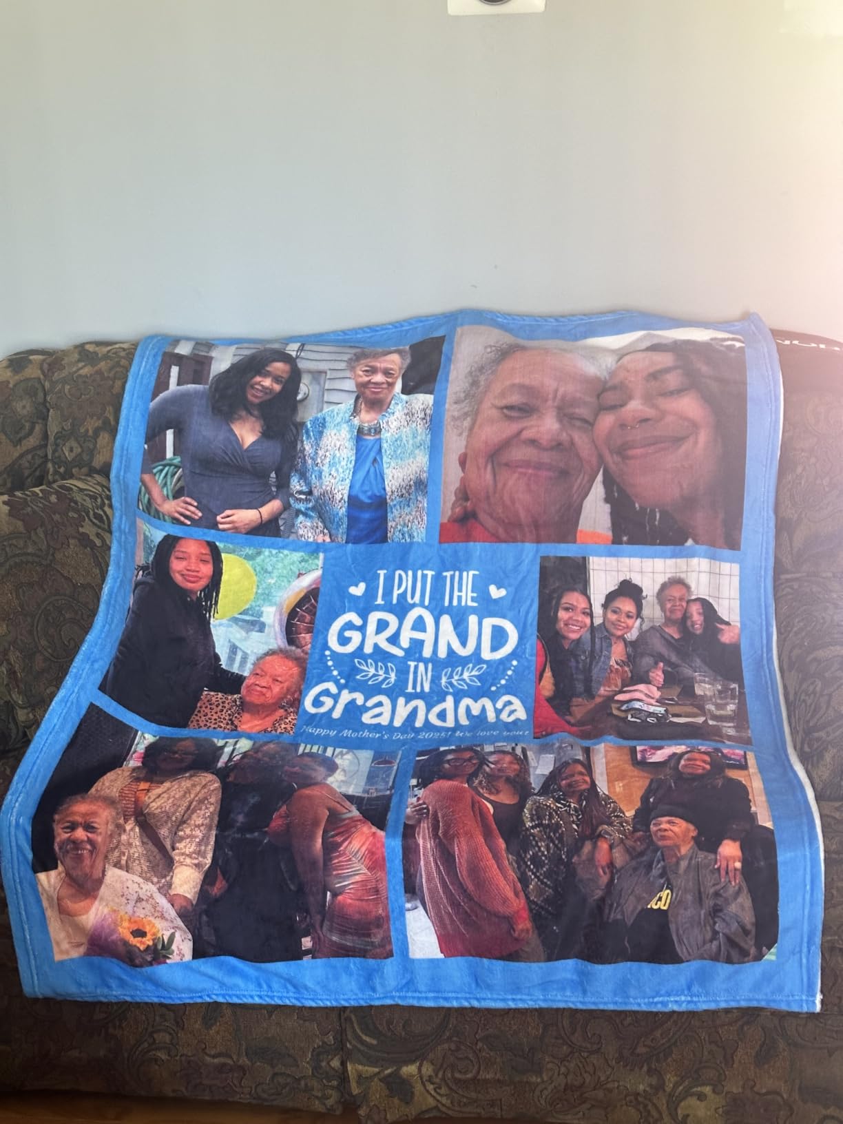 Grandpa Blanket Personalized Gifts Fathers Day Best Grandpa Blanket from Grandkids Customized Blankets with Photos Custom Picture Blankets Throw customer photo 1