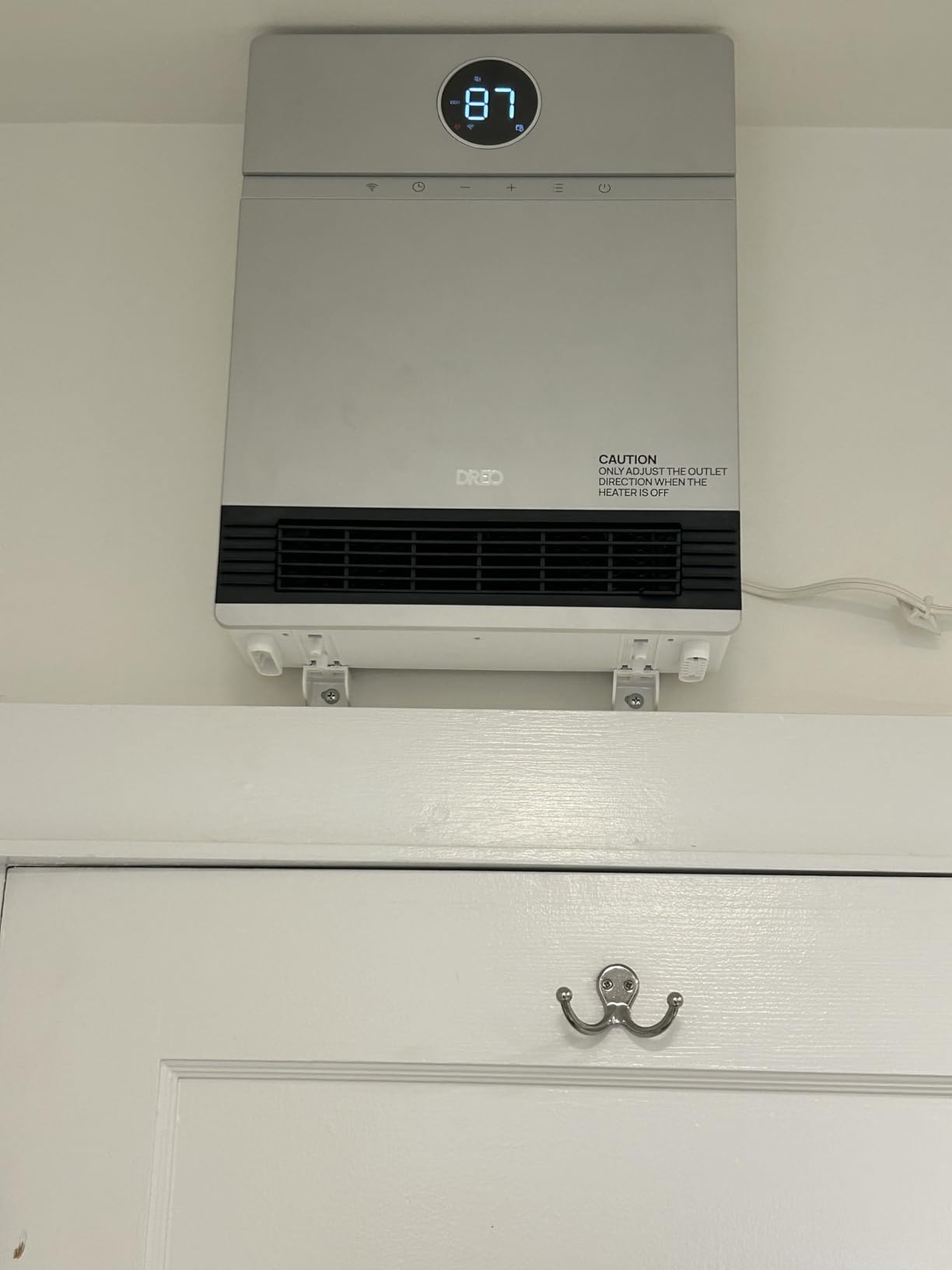 DREO Smart Electric Wall Heater for Indoor Use, Bathroom, Works with Alexa | ALCI Plug, IP24 Wall Mounted Space Heater, Adjustable Thermostat, Remote Control, 11.5 ft/s Heating, 28dB Quiet Operation customer photo 2