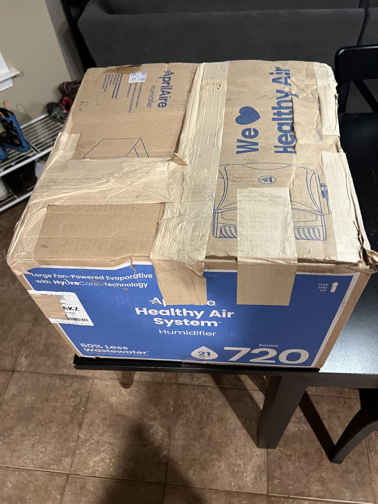 AprilAire 720AKZ Whole-House Fan-Powered Evaporative Humidifier - 21 GPD, Water Saving, Automatic Digital Control, Installation Kit, for up to 6,250 Sq. Ft., Part of the AprilAire Healthy Air System customer photo 2