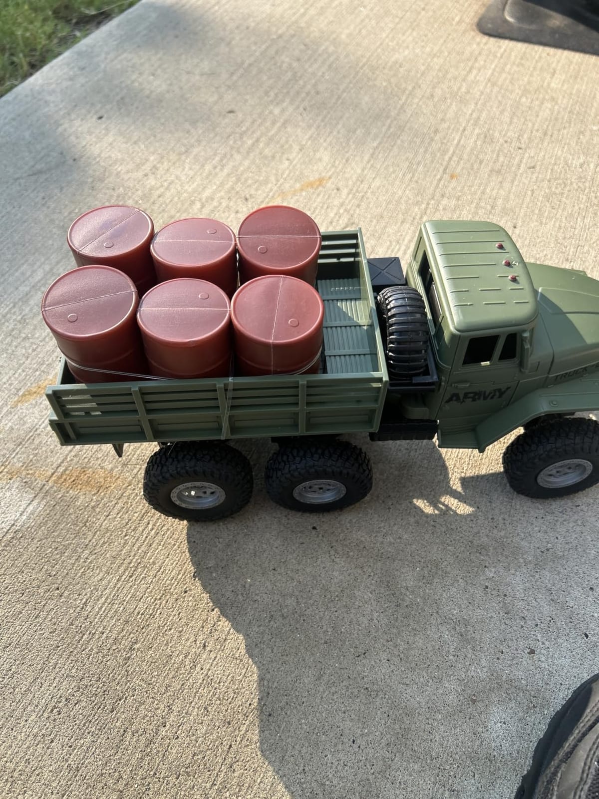 JPJCOOY RC Military Truck 6x6 Road Remote Control Car 1/16 Scale Remote Control Truck 4WD All Terrain Rock Army Transport Vehicle Toy Vehicle for Kids Children Boy Gift customer photo 2