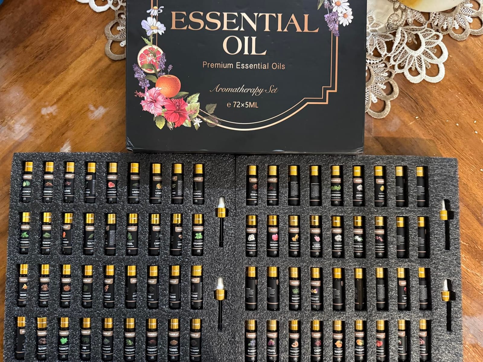 72 Pcs Pure Essential Oils Gift Set for Diffuser, Humidifier, Massage, Skin | Pure Fragrance Oils for Candle & Soap Making, Aromatherapy Gifts for Women & Men, Tea Tree, Lavender, Eucalyptus More 72 * 5ML customer photo 1