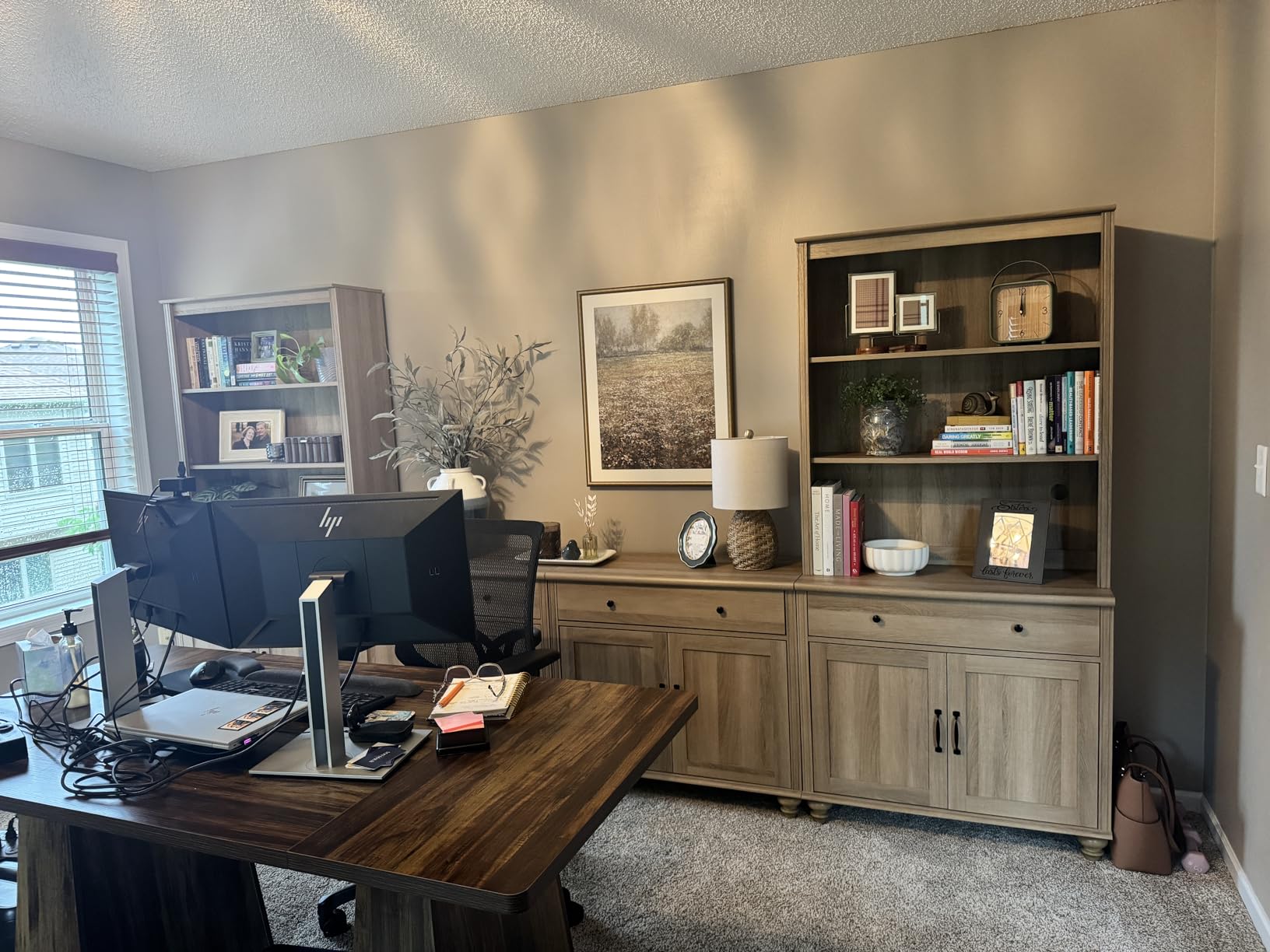 WAMPAT Entertainment Center with Bookshelves for TVs up to 75